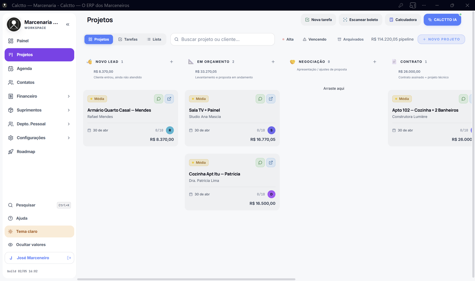 Kanban de projetos